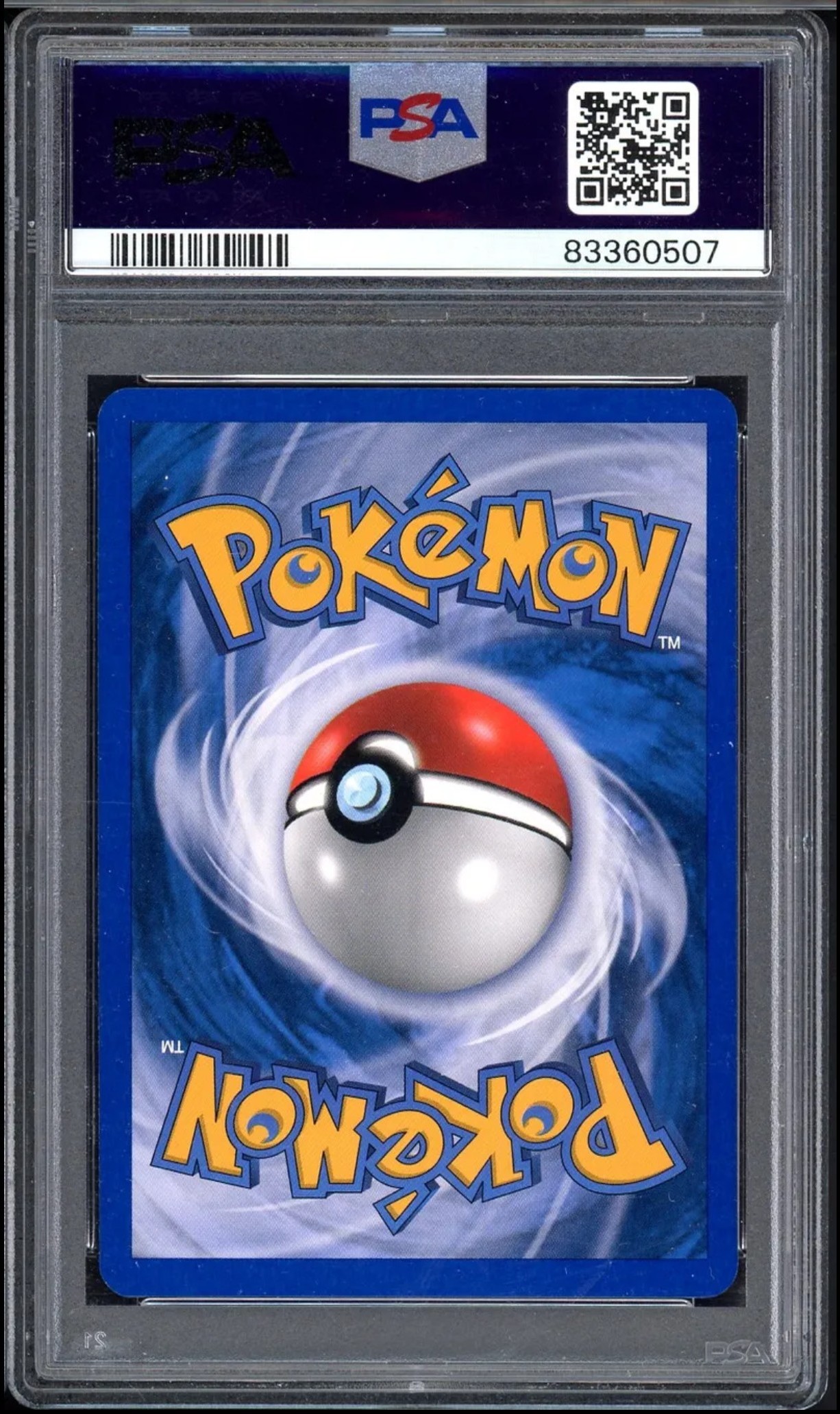 Blastoise reverse stamped 14/100 Crystal Guardians PSA 7 — verso