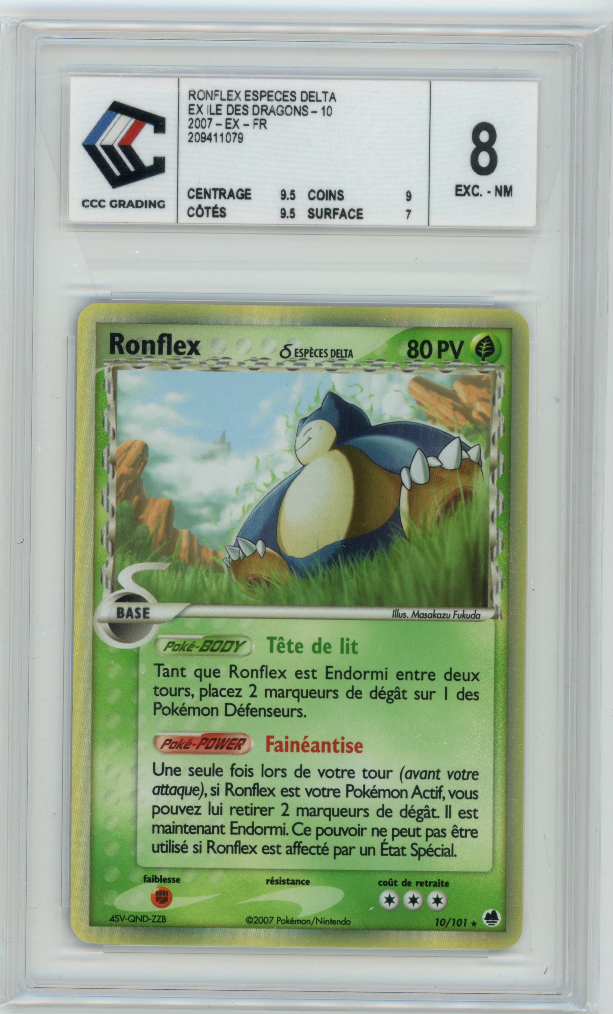 Ronflex δ Espèces Delta 10/101 Île des Dragons CCC 8 — recto