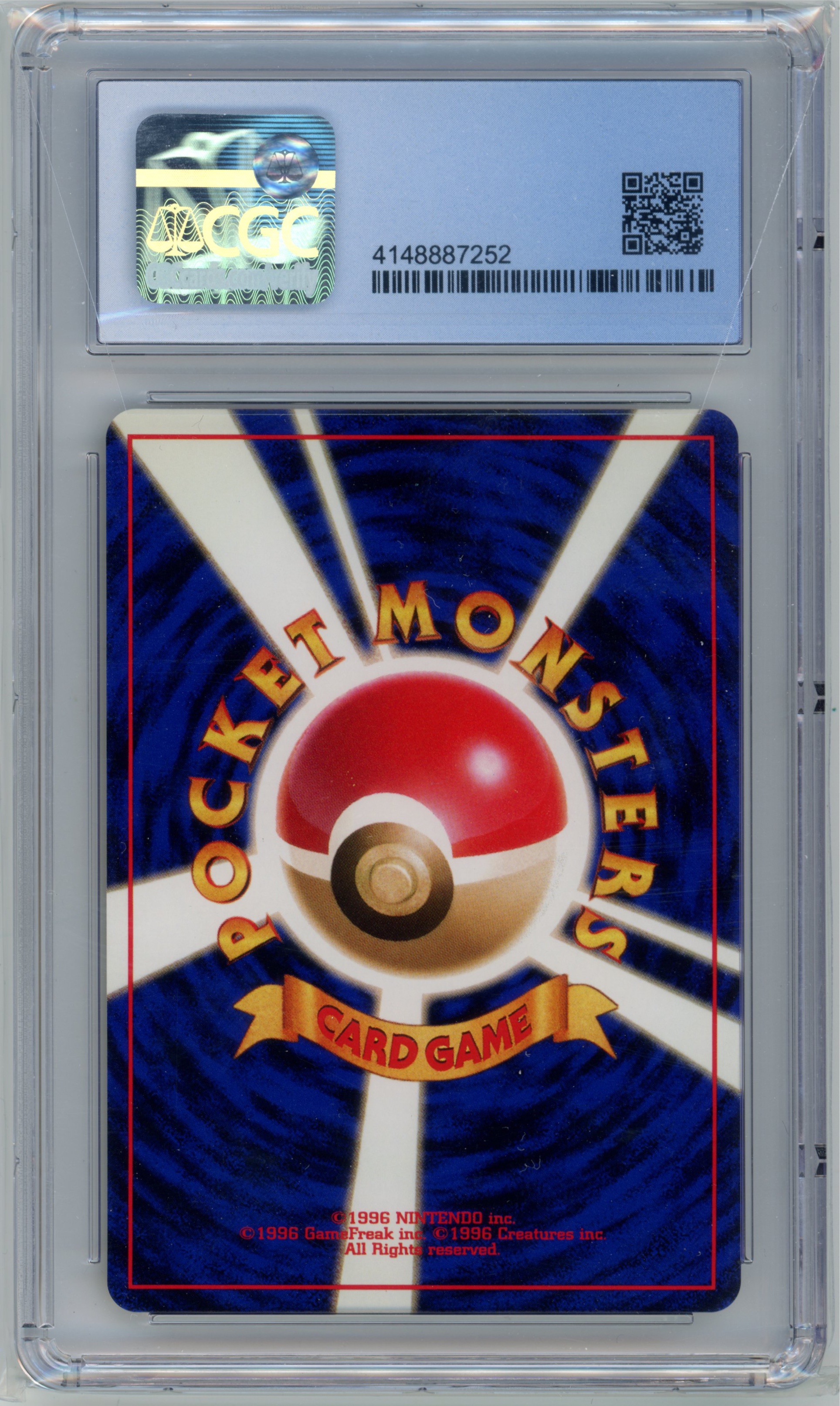 Gengar 94 Mystery of the Fossils CGC 9 — verso